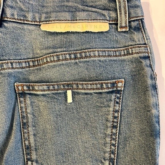 Stella McCartney blue jeans with. Embroidered zip Fly in  Sz 25 - Picture 5 of 9
